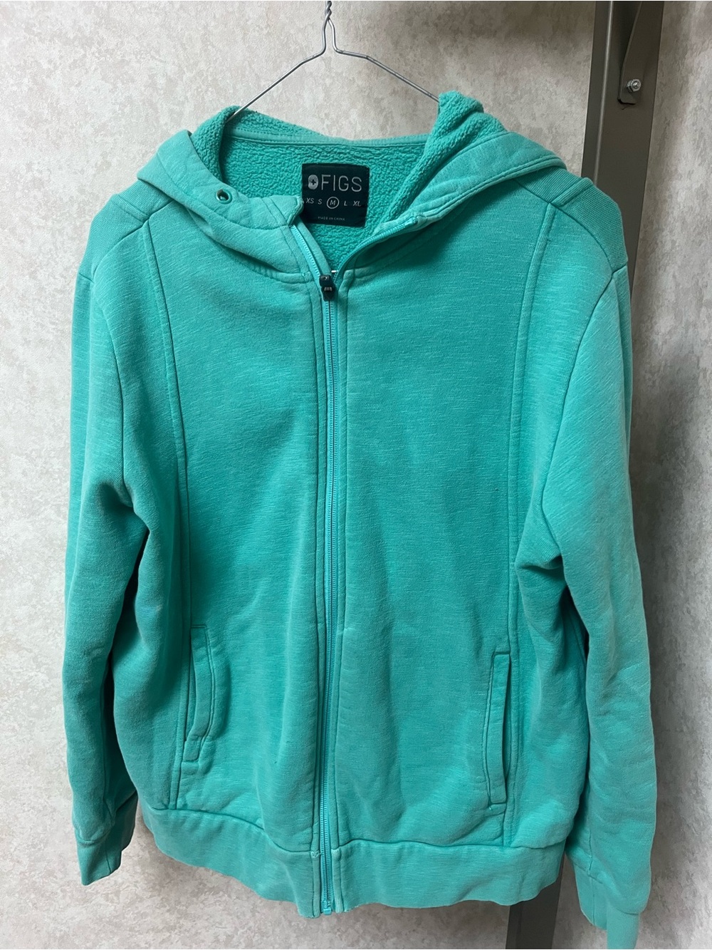 FIGS Women’s Teal Zip Hoodie Jacket